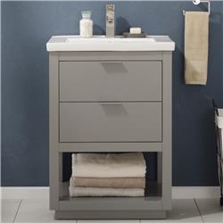 14.08 cu. ft. Klein Bath Vanity with Porcelain Vanity Top & White Basin, Gray