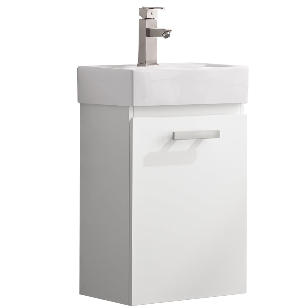 4.68 cu. ft. Stella Bath Vanity with Porcelain Vanity Top & White Basin, Black
