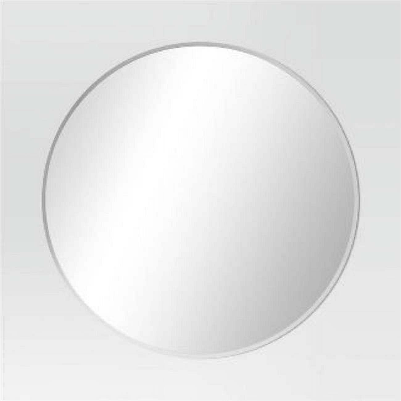 1 cu. ft. Vera Round Frameless Mirror, Silver