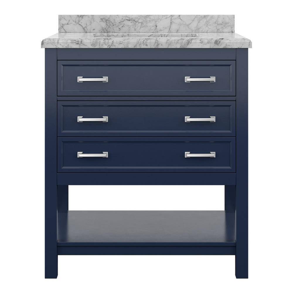 Picture of Design Element Group KD-03-36-W-ST 36 in. Monterey Kitchen Island with Veneered Wood Countertop - White & Dark Walnut