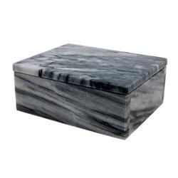 5 in. Rectangular Asteria Keepsake Box, Cloud Gray Marble