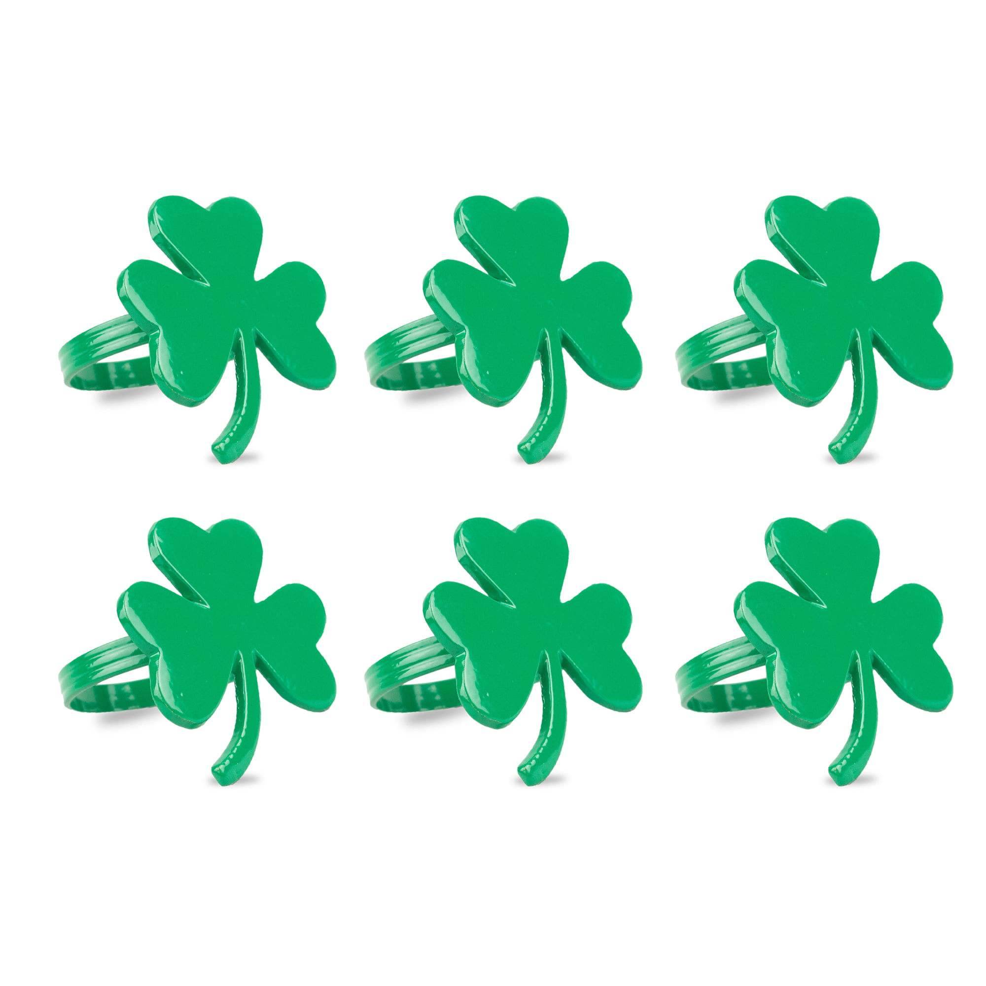 Picture of Design Imports Green Shamrock Napkin Ring Set of 6