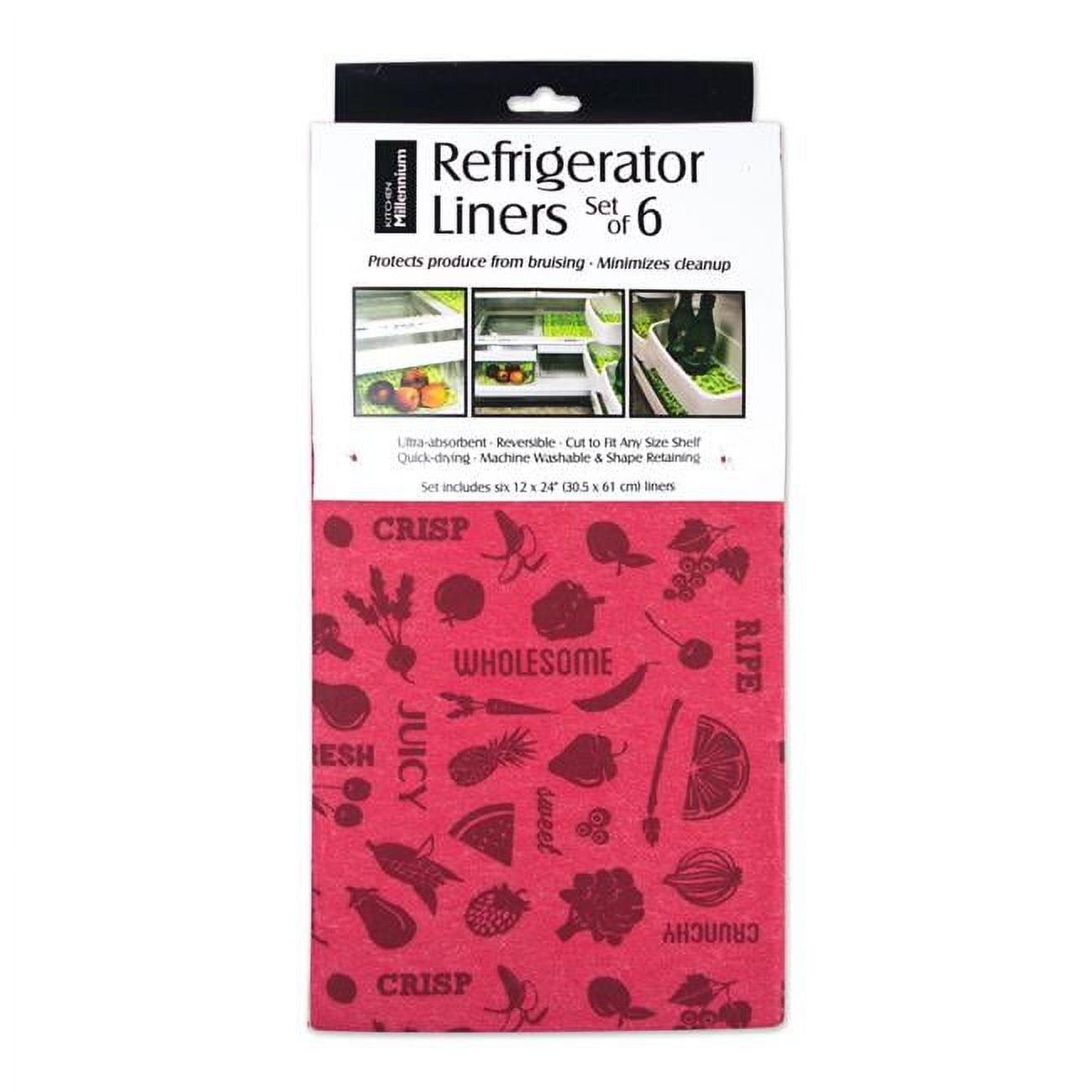 Picture of Design Imports FRIDGE Liner Red Set of 6