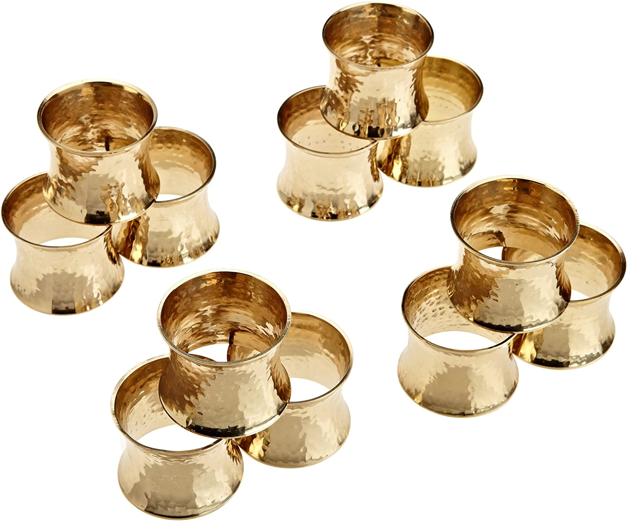 Picture of Design Imports Hammered Gold Napkin Ring Set of 12