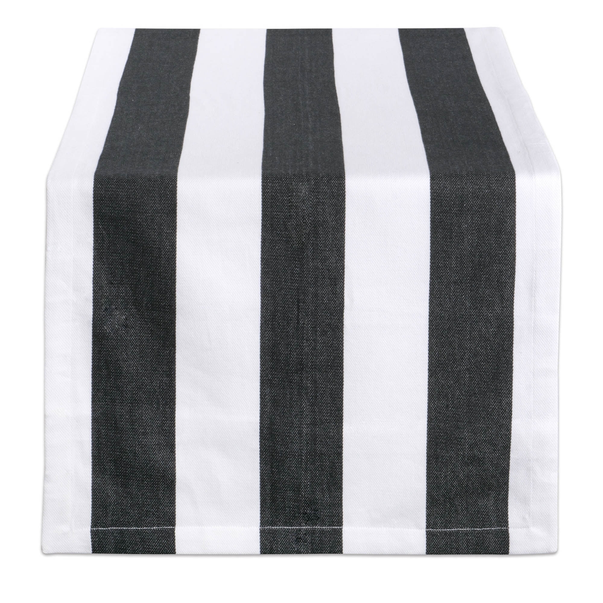 Picture of Design Imports Black/White Dobby Stripe Table Runner 18X72 inch