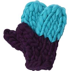 Picture of Design Imports 810305 Chunky Knit Mittens - Blue & Purple&#44; One Size