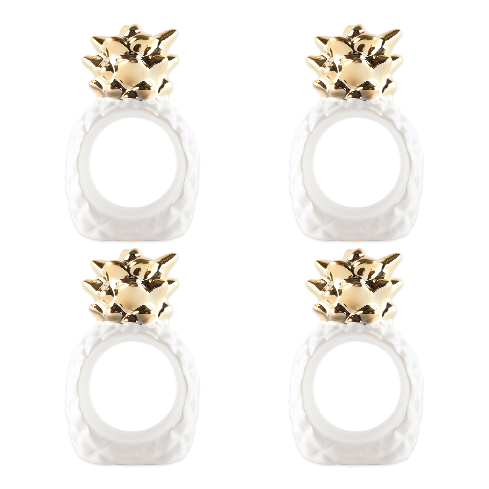 Picture of Design Imports CAMZ38805 Gold Pineapple Napkin Ring - Set of 4