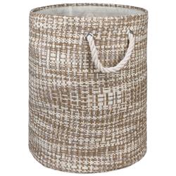 Picture of Design Imports CAMZ10137 Round Paper Bin - Tweed Stone&#44; Large
