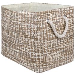 Picture of Design Imports CAMZ10141 Rectangle Paper Bin - Tweed Stone&#44; Large
