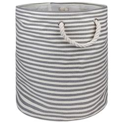 Picture of Design Imports CAMZ10147 Round Paper Bin - Pinstripe Gray&#44; Large