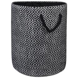 Picture of Design Imports CAMZ10158 Paper Bin - Diamond Basketweave Black & White&#44; 17 x 14 x 14 in.