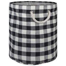 Picture of Design Imports CAMZ10171 Round Paper Bin - Checkers Black&#44; Large