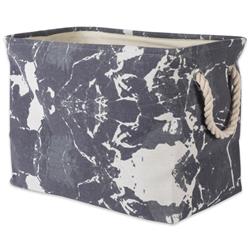 Picture of Design Imports CAMZ10453 Rectangle Polyester Bin - Marble Black&#44; 16 x 10 x 12 in.