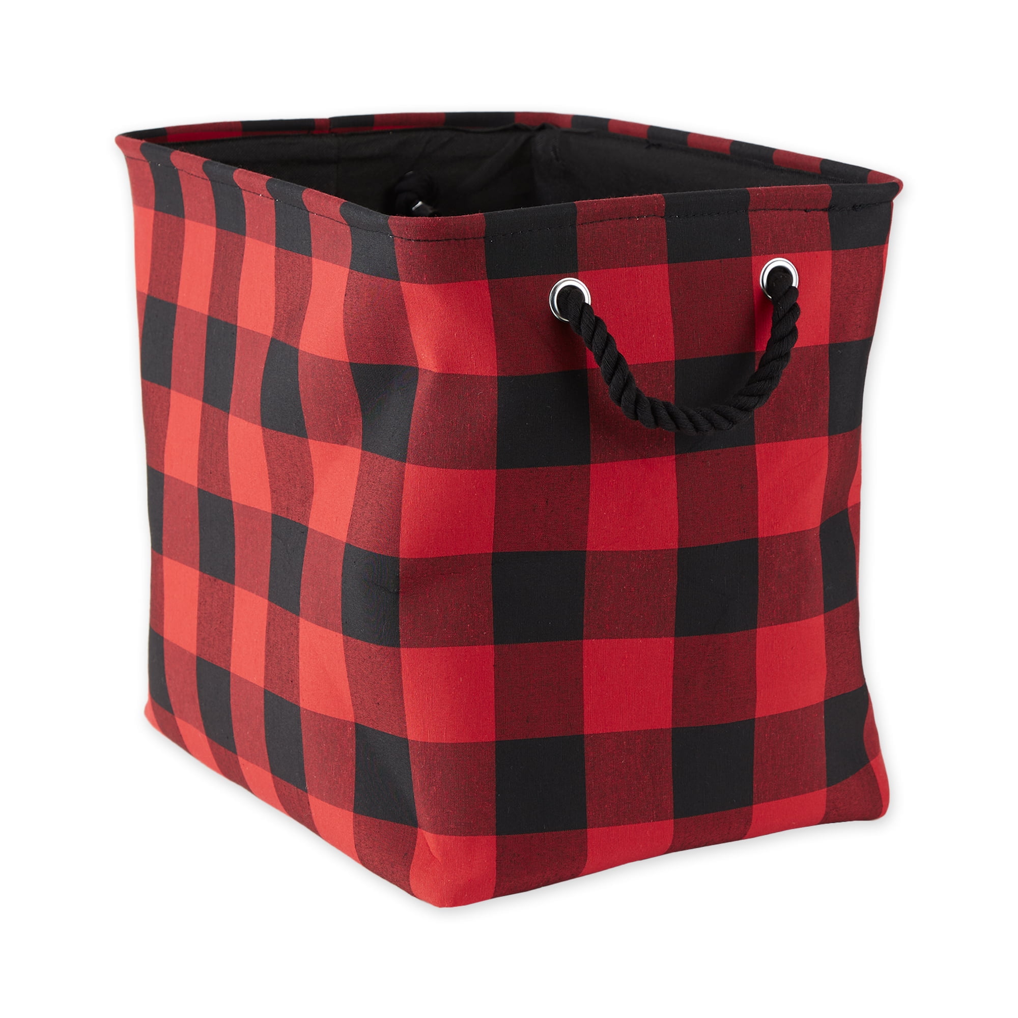 Picture of Design Imports CAMZ10462 Polyester Bin - Buffalo Check Red & Black&#44; 18 x 12 x 15 in.