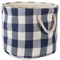 Picture of Design Imports CAMZ10463 Polyester Bin - Buffalo Check Offwhite & Navy&#44; 12 x 15 x 15 in.