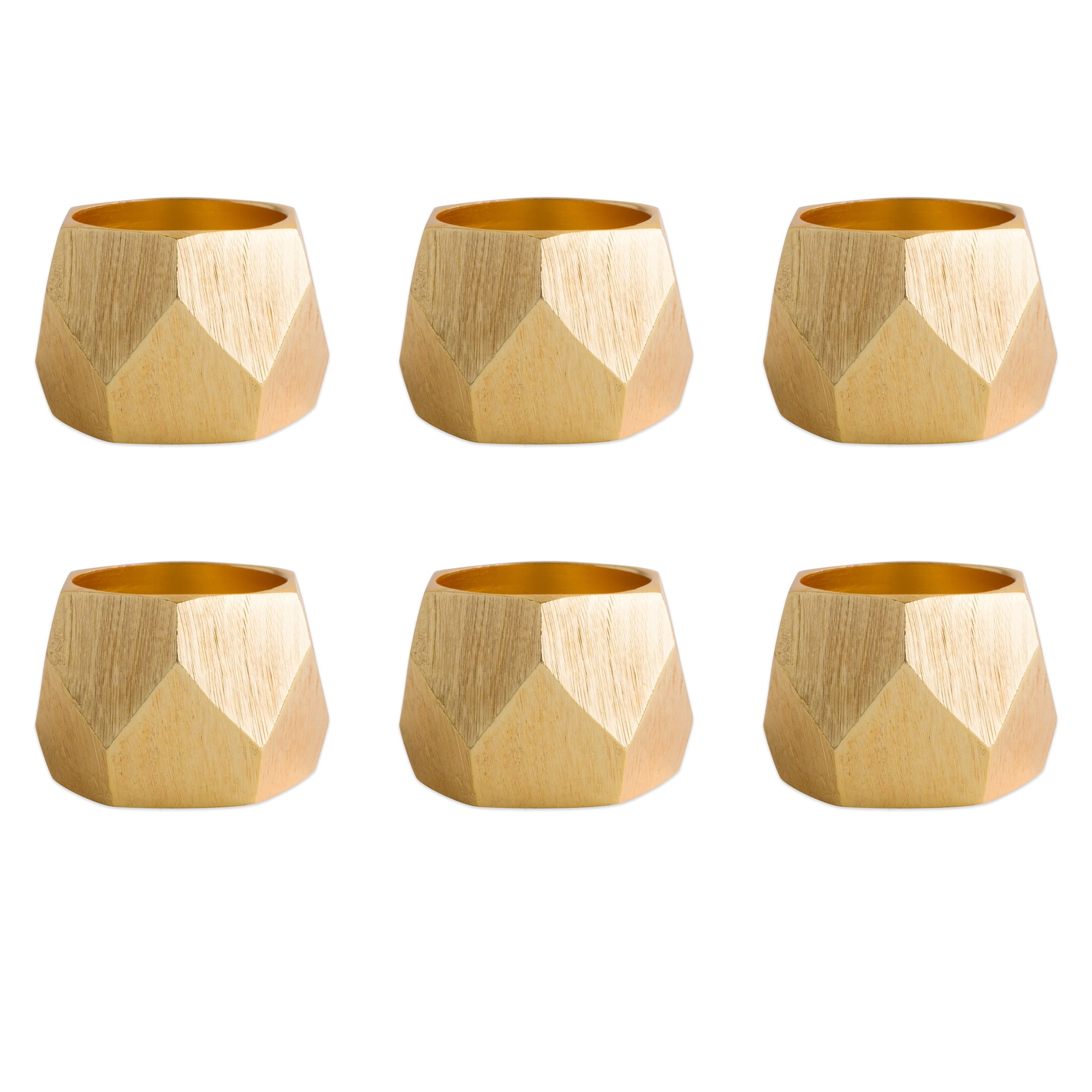 Picture of Design Imports CAMZ10241 Gold Triangle Band Napkin Ring - Set of 6