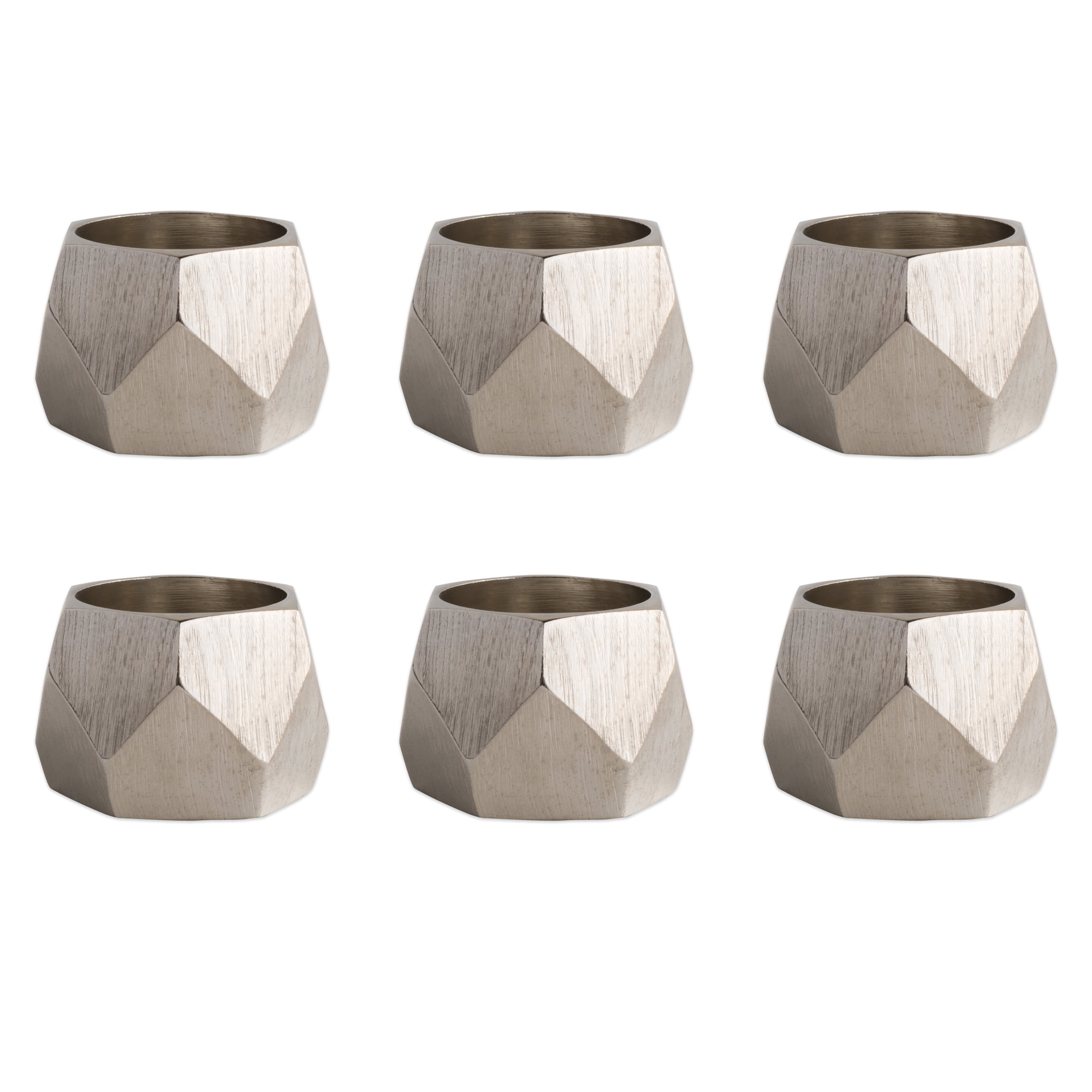 Picture of Design Imports CAMZ10242 Silver Triangle Band Napkin Ring - Set of 6