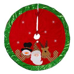 Picture of Design Imports CAMZ10915 Santa & Snowman Holiday Tree Skirt