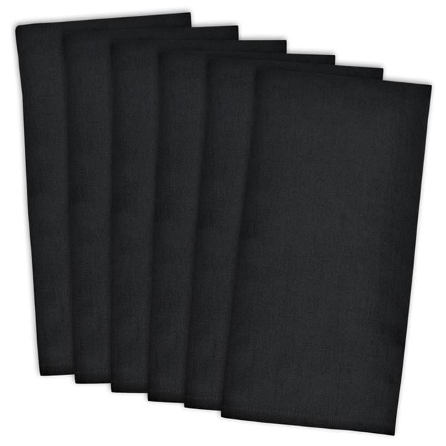 Picture of Design Imports CAMZ34466 Black Flat Woven Dishtowels - Set of 6