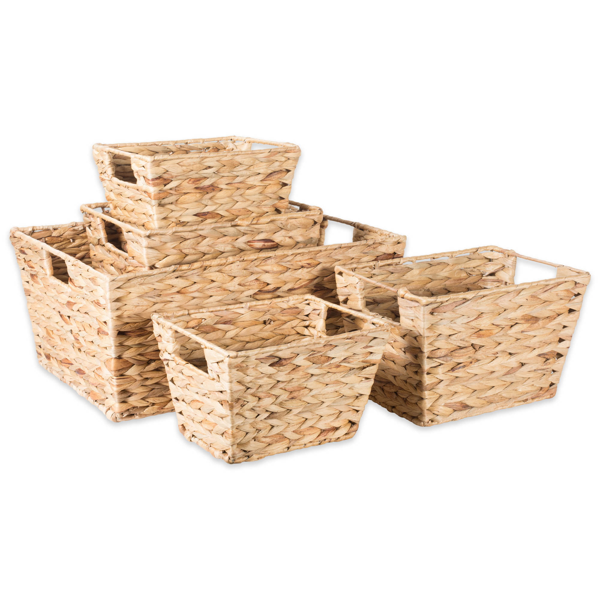 Picture of Design Imports Z02007 Assorted Water Hyacinth Basket - Set of 5