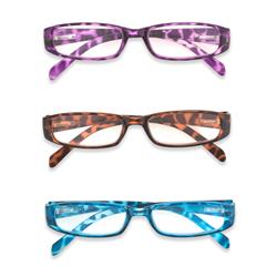 Picture of Design Imports Z02057-FNSKU 3 Piece Ladies Printed Leopard Reading Glasses Set - Power 1.25