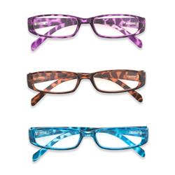 Picture of Design Imports Z02059-FNSKU 3 Piece Ladies Printed Leopard Reading Glasses Set - Power 1.75
