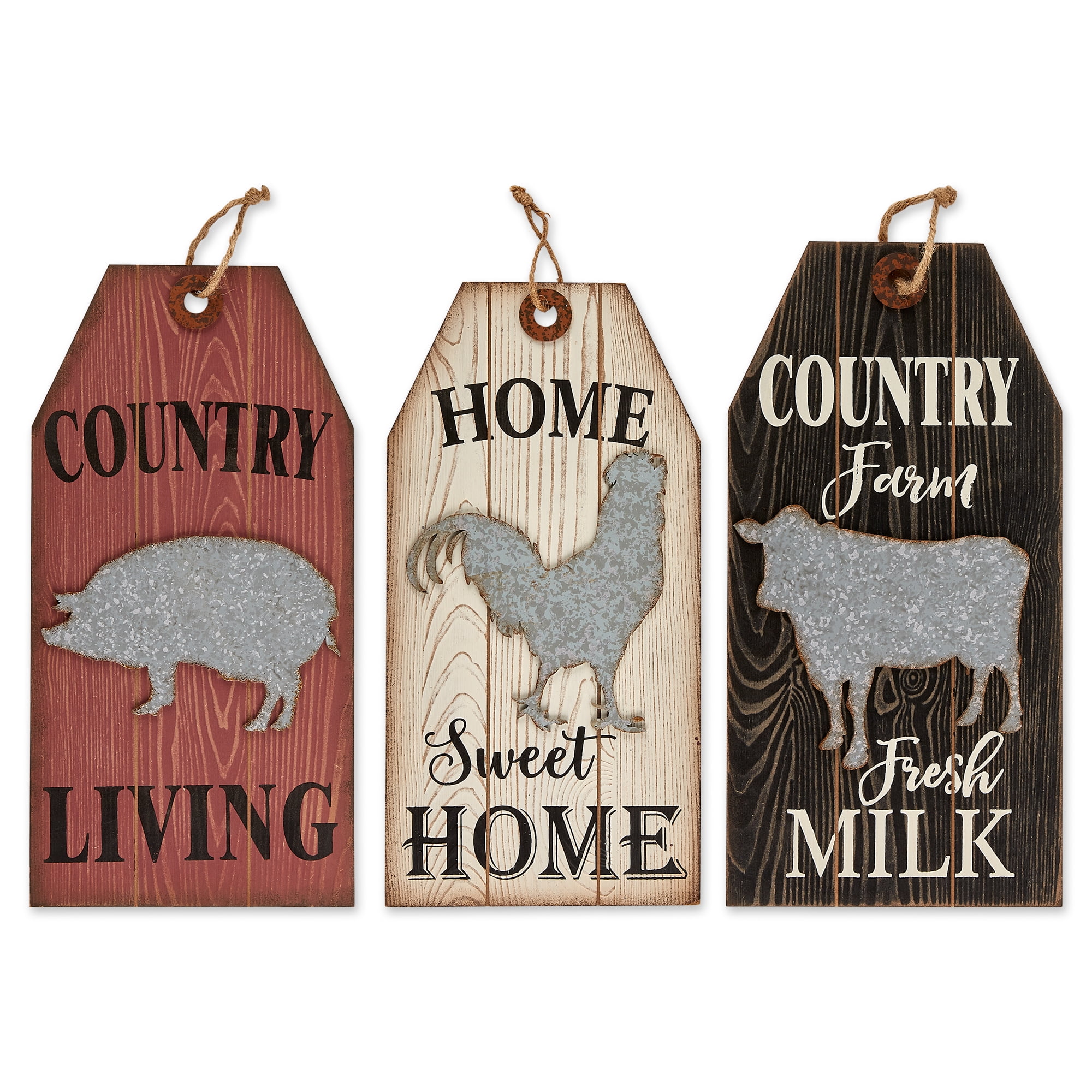 Picture of Design Imports CAMZ11432 Tag Farmhouse Sign - Set of 3