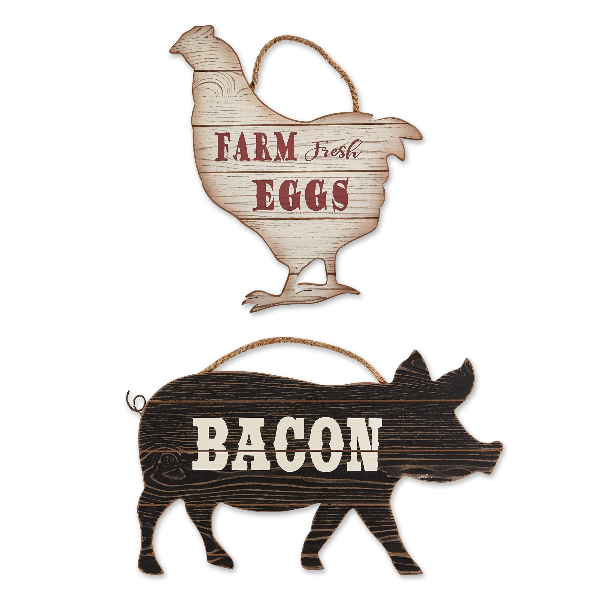 Picture of Design Imports CAMZ11434 Chicken & Pig Farmhouse Sign - Set of 2