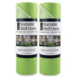 Picture of Design Imports CAMZ32922 Green Dots Shelf Liner - Set of 2