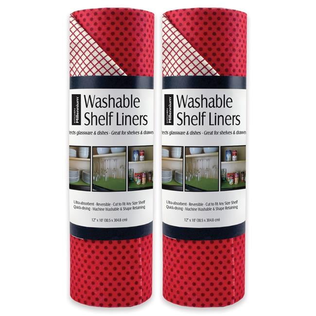 Picture of Design Imports CAMZ33599 Tango Red Dots Shelf Liner - Set of 2
