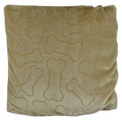Picture of Design Imports CAMZ34561 Taupe Embossed Bone Pet Pillow Blanket - Medium