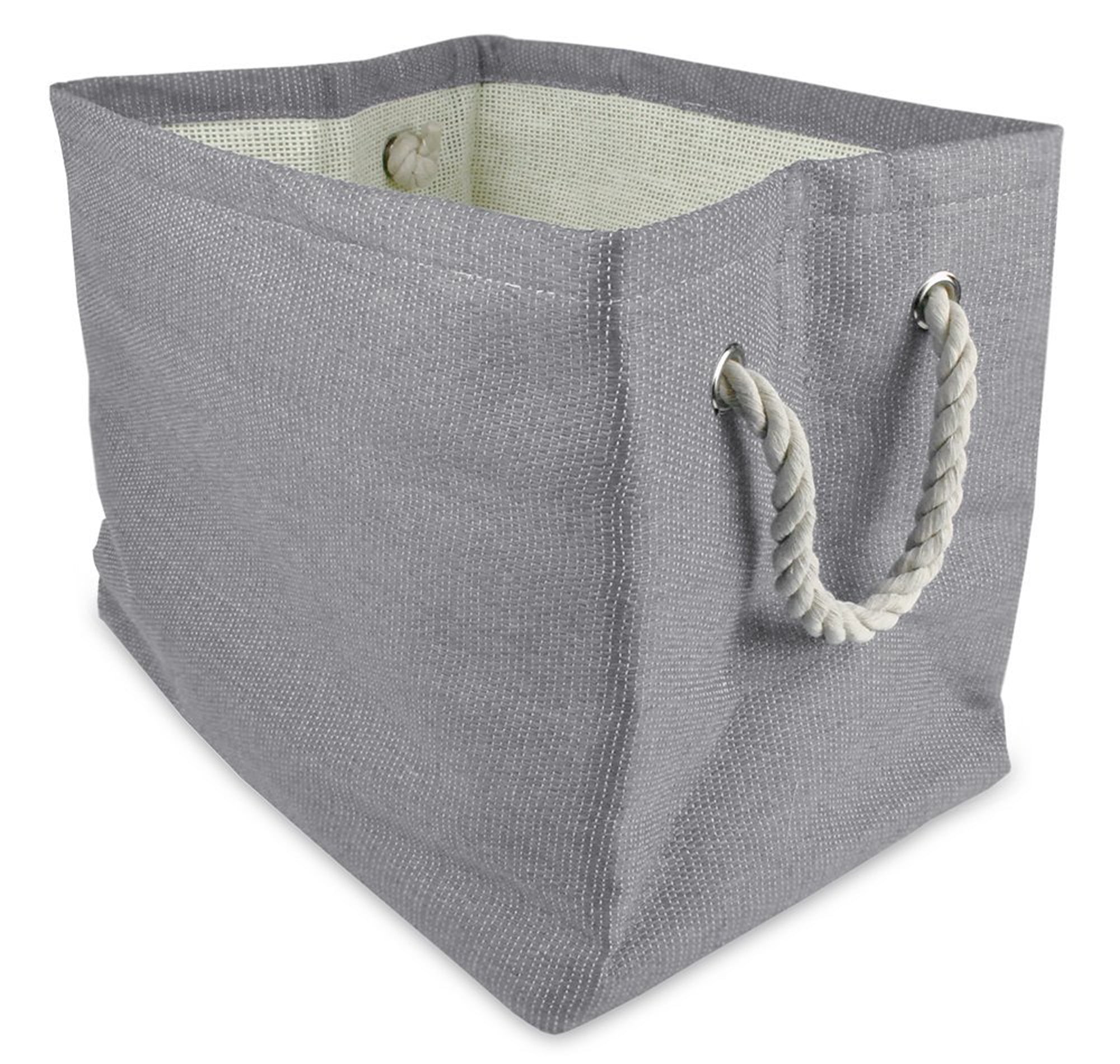 Picture of Design Imports CAMZ35710 15 x 14 x 10 in. Paper Solid Rectangle Basket&#44; Grey - Medium