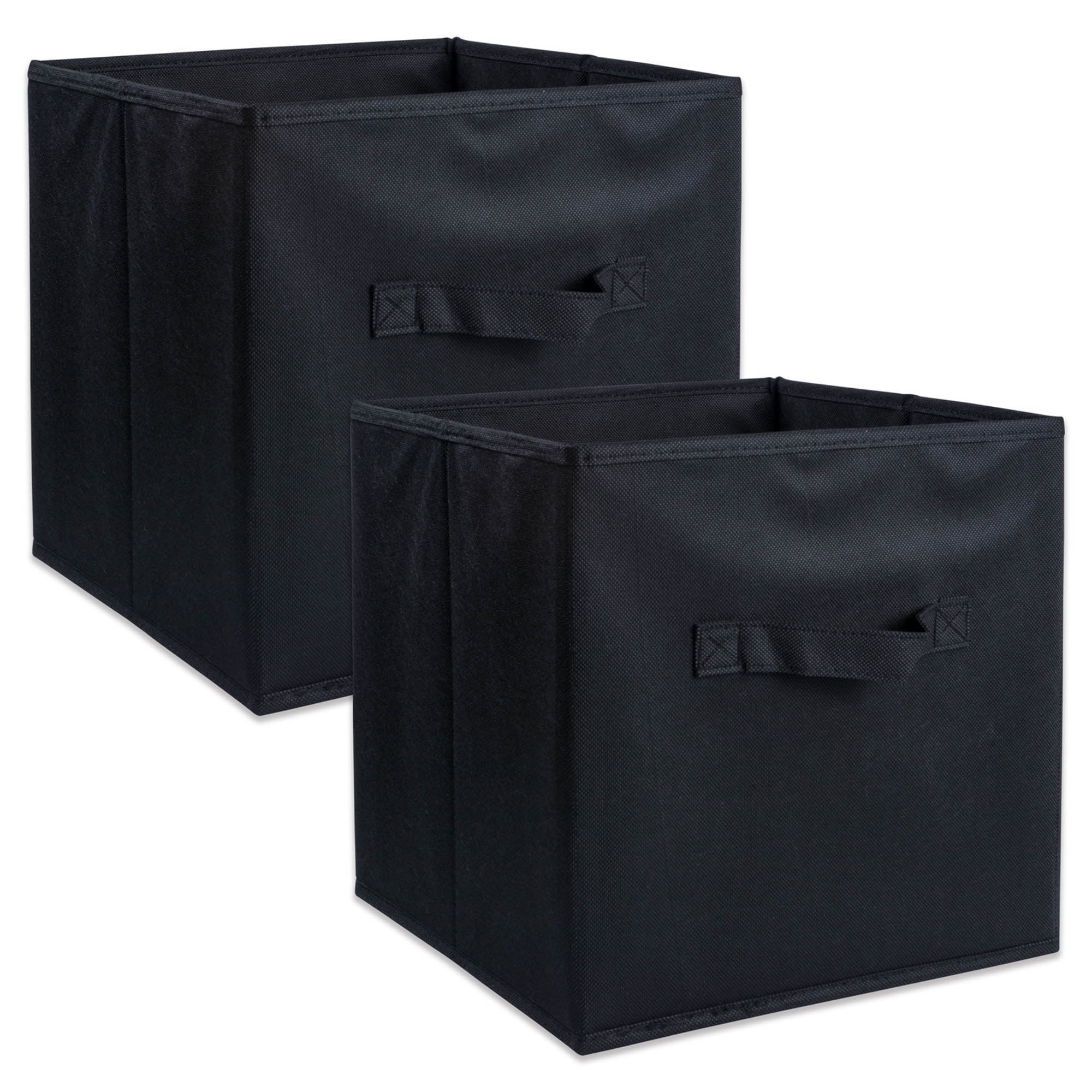 Picture of Design Imports CAMZ37166 11 x 11 x 11 in. Nonwoven Pp Solid Square Storage Cube, Black - Set of 2