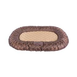 Picture of Design Imports CAMZ37275 17 x 22 in. Quilted Oval Border Pet Bed Cushion&#44; Brown - Small