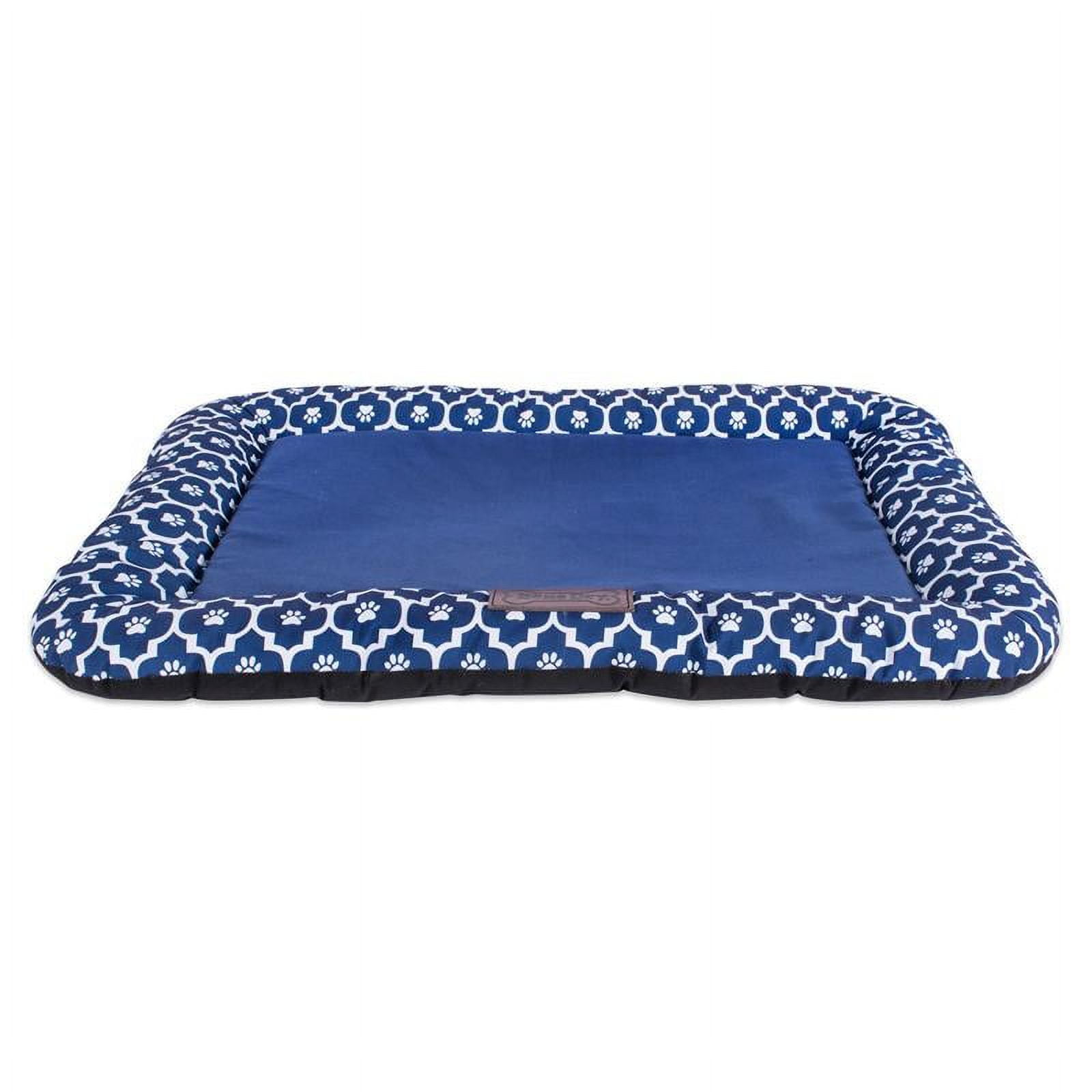 Picture of Design Imports CAMZ37291 22 x 34 in. Lattice Rectangle Border Pet Bed Cushion&#44; Navy - Large
