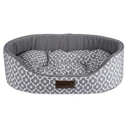 Picture of Design Imports CAMZ37301 22 x 17 x 7 in. Lattice Oval Pet Bed&#44; Grey - Small