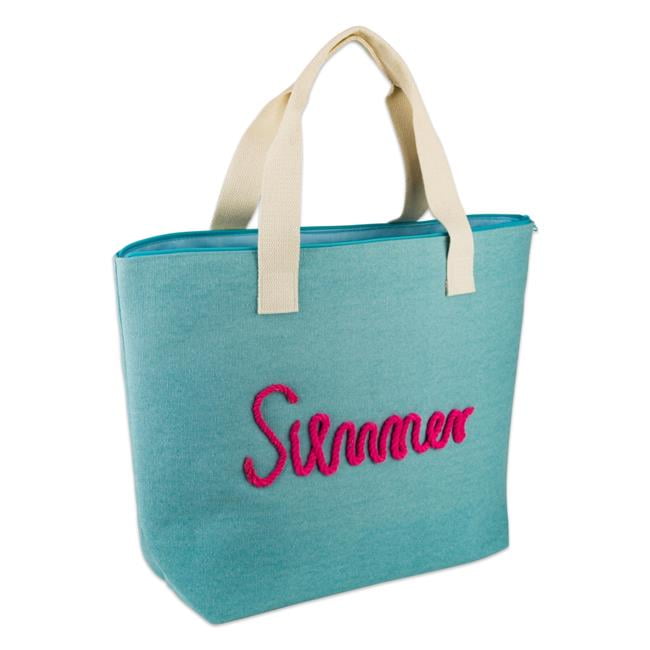 Picture of Design Imports CAMZ38986 Blue Knotty Summer Beach Bag
