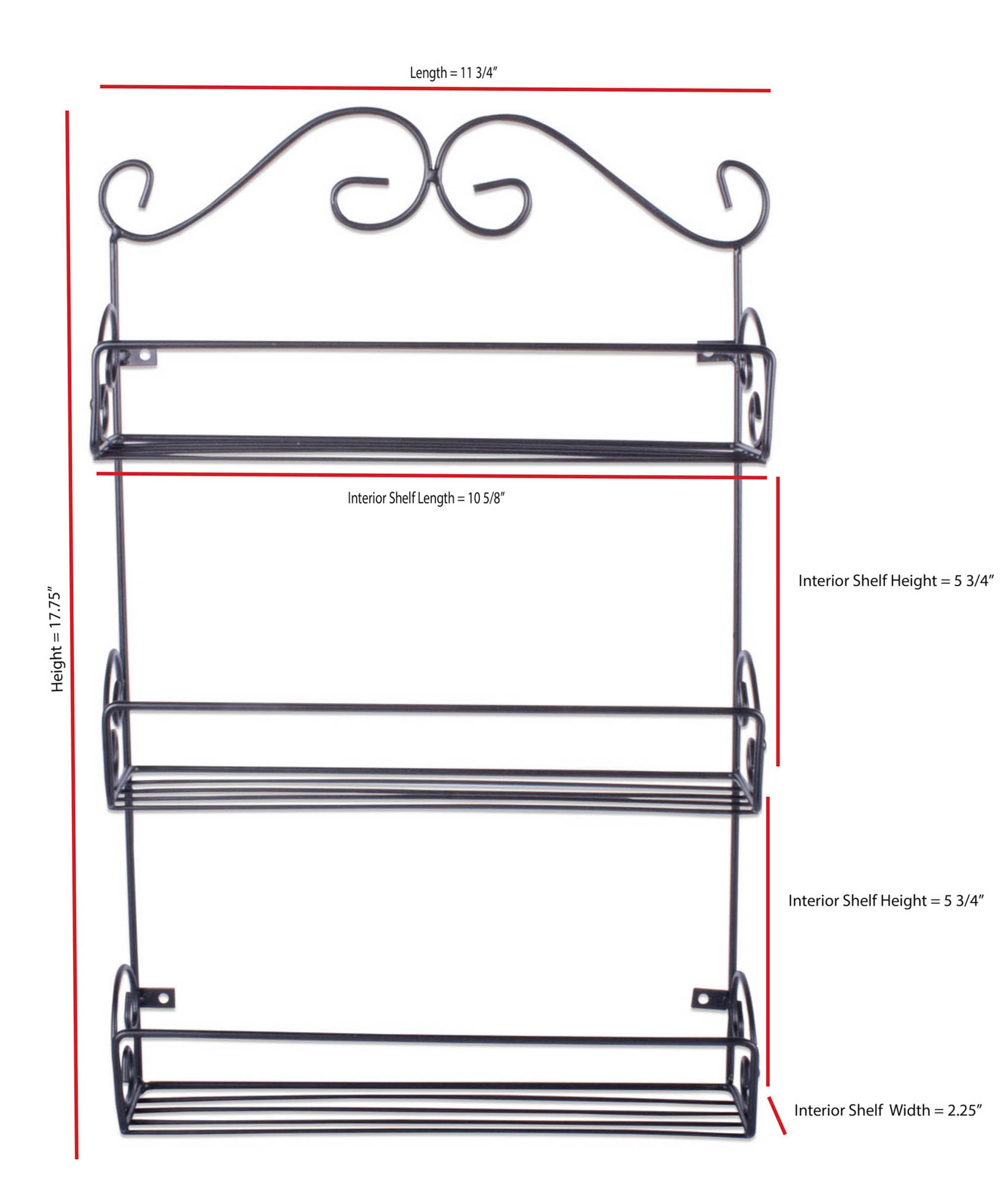 Picture of Design Imports Z01366 Black Pantry Spice Rack