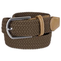 Picture of Design Imports Z01516 Men Braided Elastic Woven Belt&#44; Brown - Medium