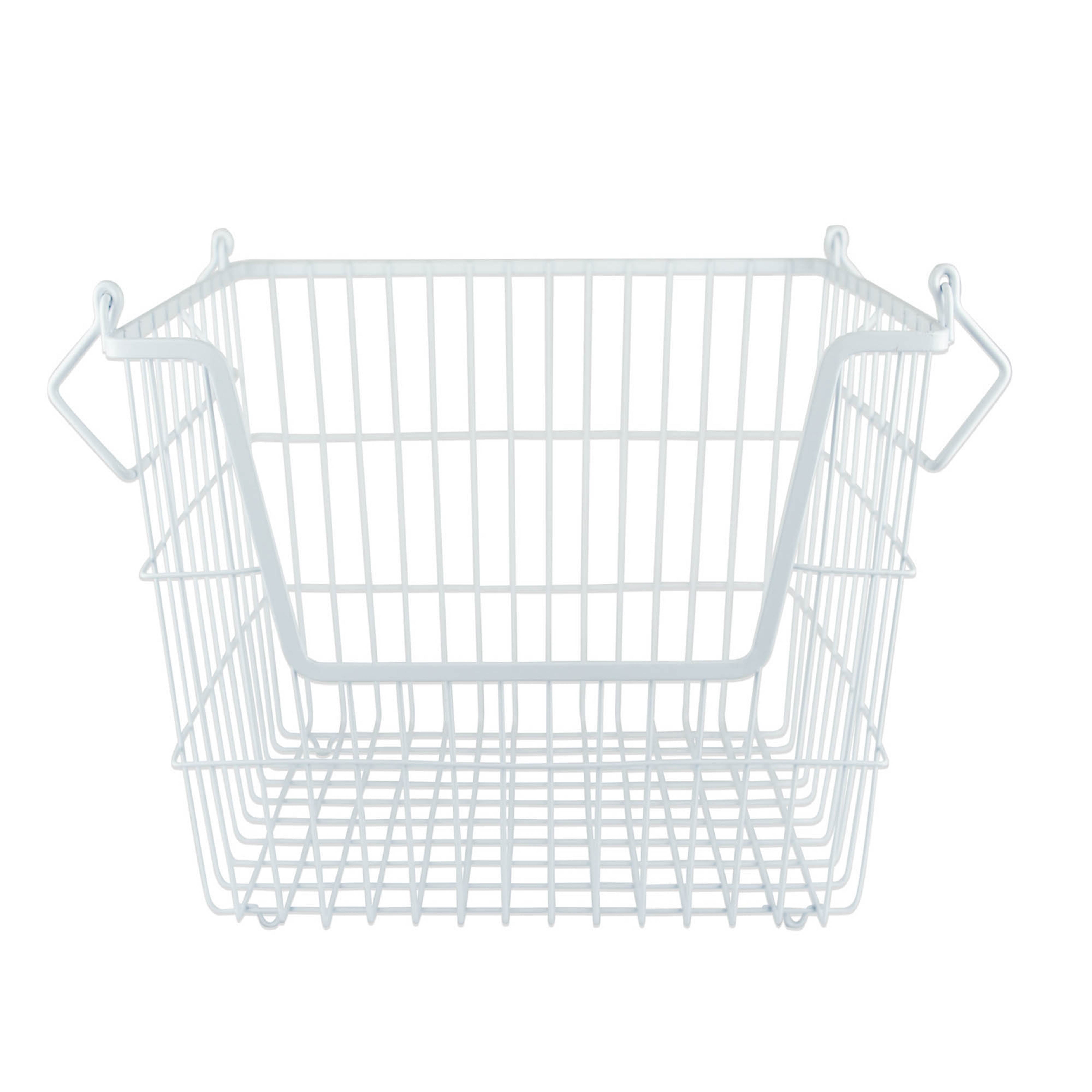 Picture of Design Imports CAMZ36210 13 x 10 x 11 in. Rectangle Metal Basket, White - Large