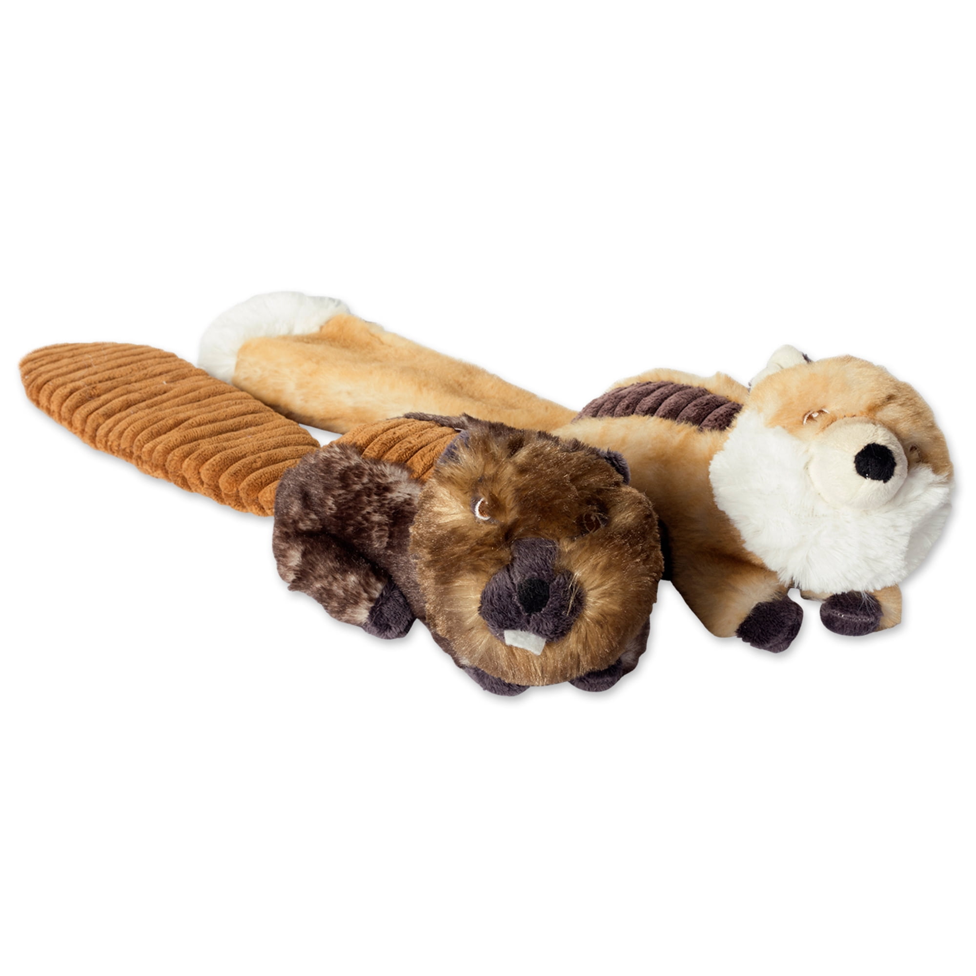 Picture of Design Imports CAMZ38185 Beaver & Fox Plush Squeaker Pet Toy - Set of 2