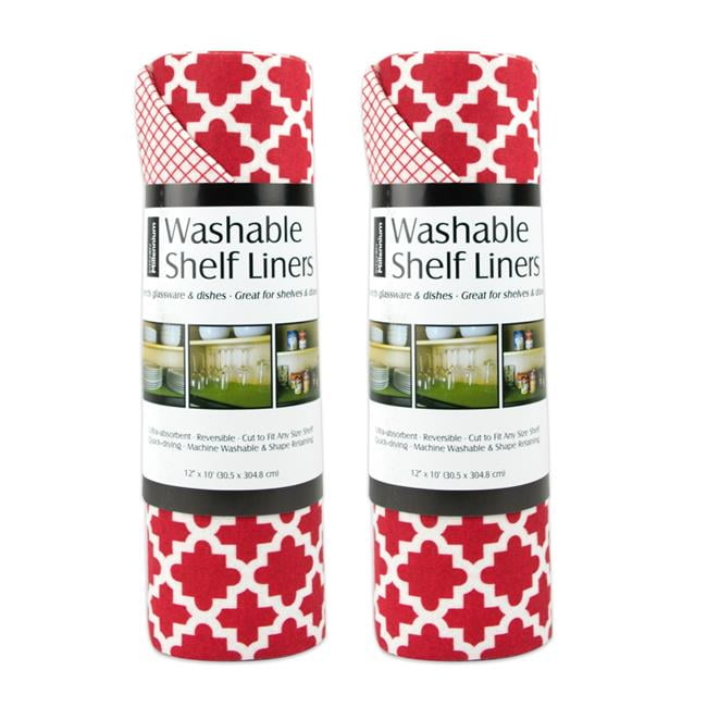 Picture of Design Imports CAMZ36580 Tango Red Lattice Shelf Liner - Set of 2