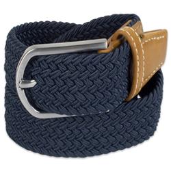 Picture of Design Imports Z01728 Men Braided Elastic Woven Belt&#44; Navy - 4XL