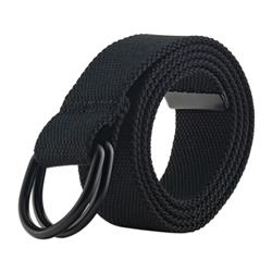 Picture of Design Imports Z01870 Men & Women D-Ring Canvas Belt&#44; Black - 2XL