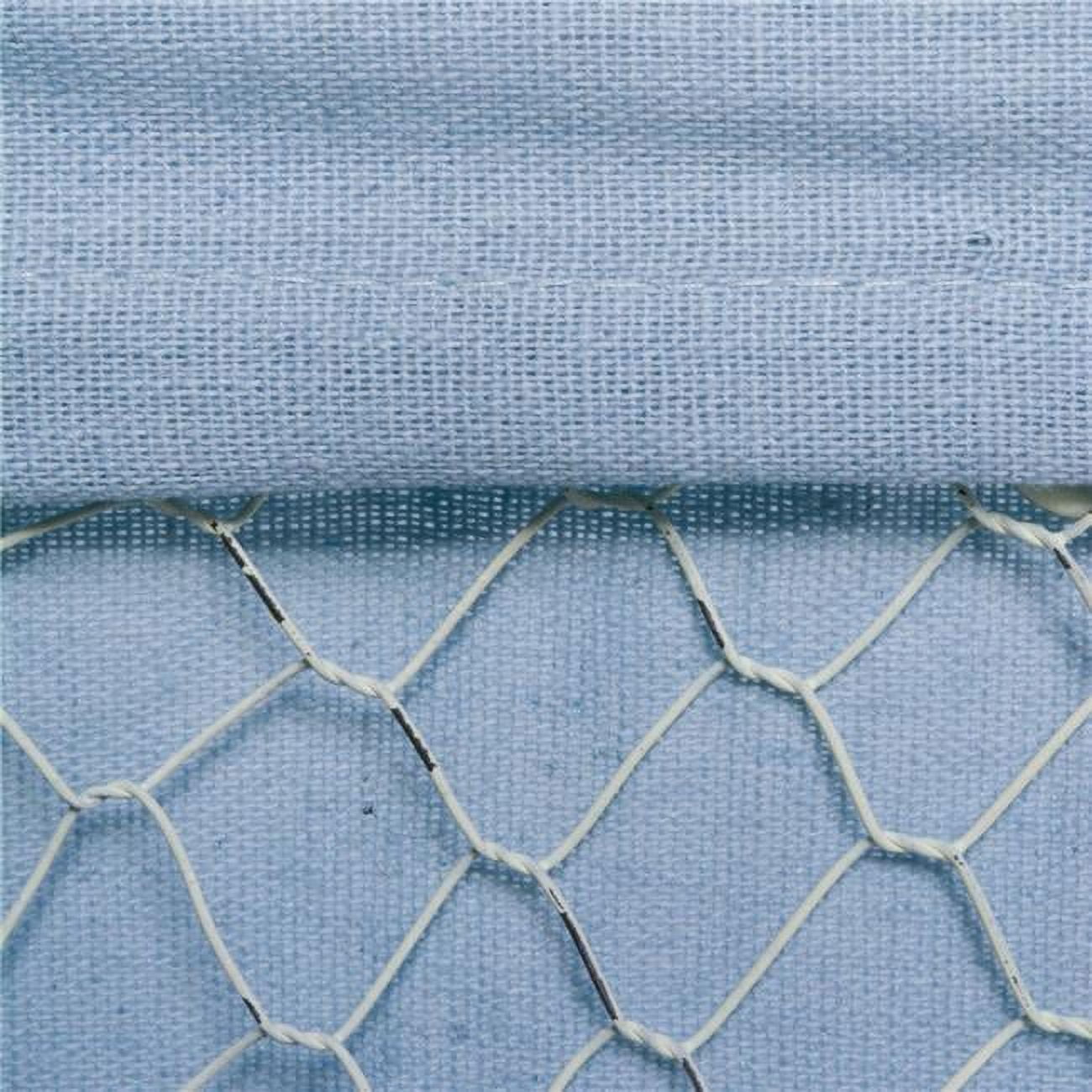 Picture of Design Imports Z01913 Small Antique White Chicken Wire Washed Denim Liner Basket - Set of 3