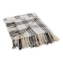 Picture of Design Imports CAMZ12208 Black Modern Farmhouse Plaid Throw - 50 x 60 in.