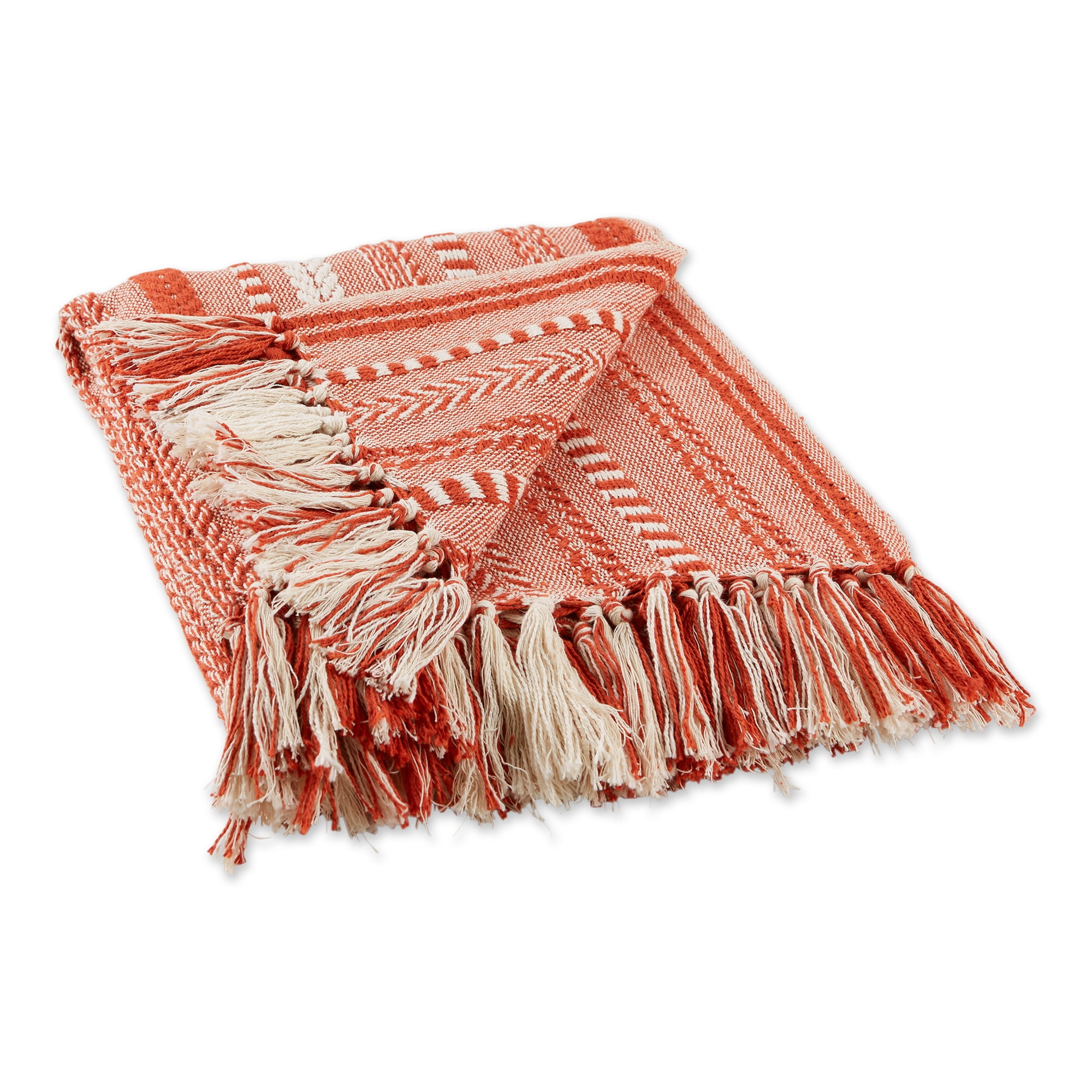 Picture of Design Imports CAMZ12217 Vintage Red Braided Stripe Throw - 50 x 60 in.