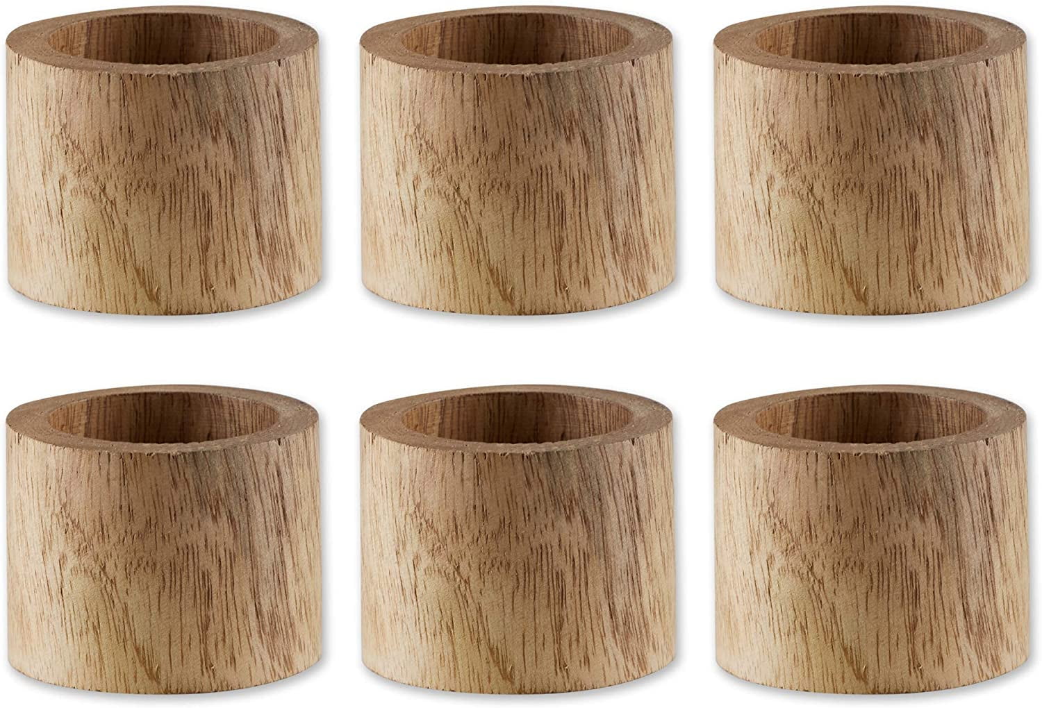 Picture of Design Imports CAMZ12242 Black Rub Finish Wood Band Napkin Ring - Set of 6