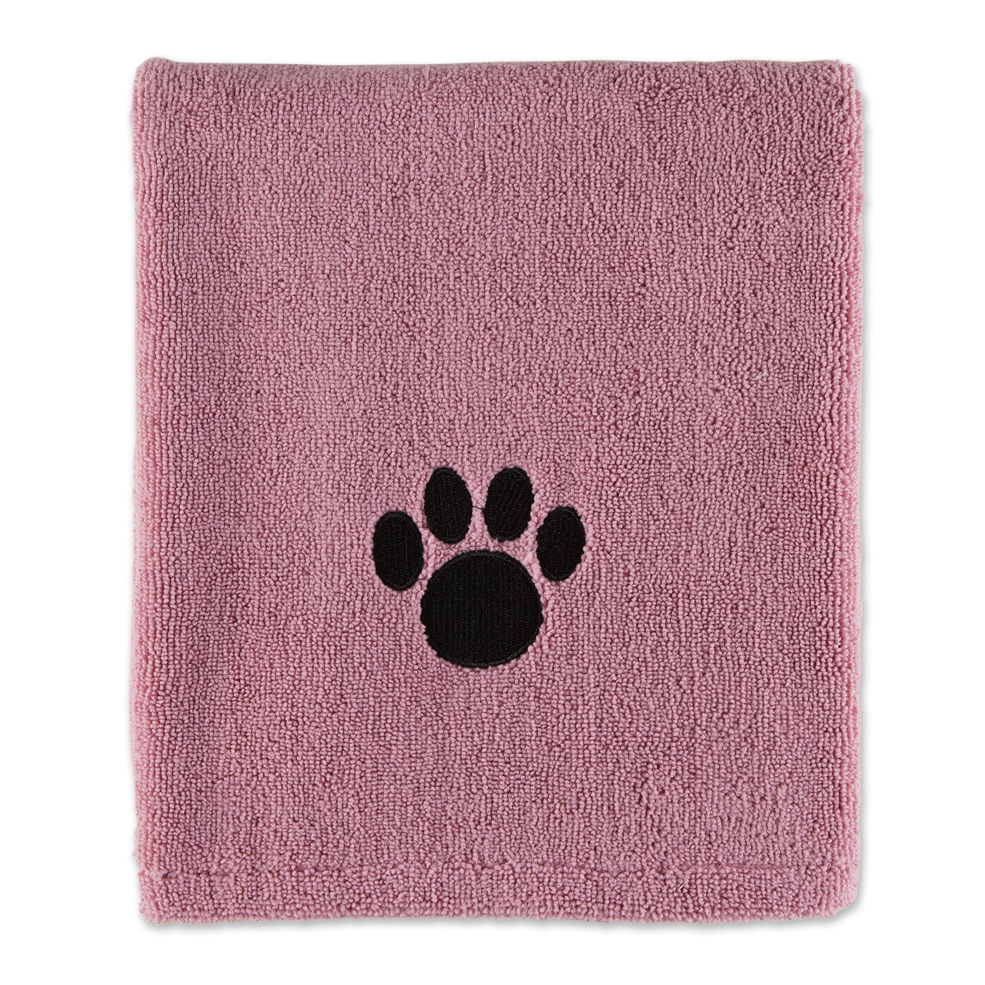 Picture of Design Imports CAMZ12548 Bone Dry Embroidered Paw Pet Towel&#44; Rose