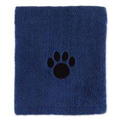 Picture of Design Imports CAMZ12550 Bone Dry Embroidered Paw Pet Towel&#44; Navy